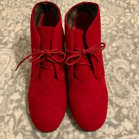 Forever Red Wedge Bootie Women’s Size 10 - Picture 1 of 4